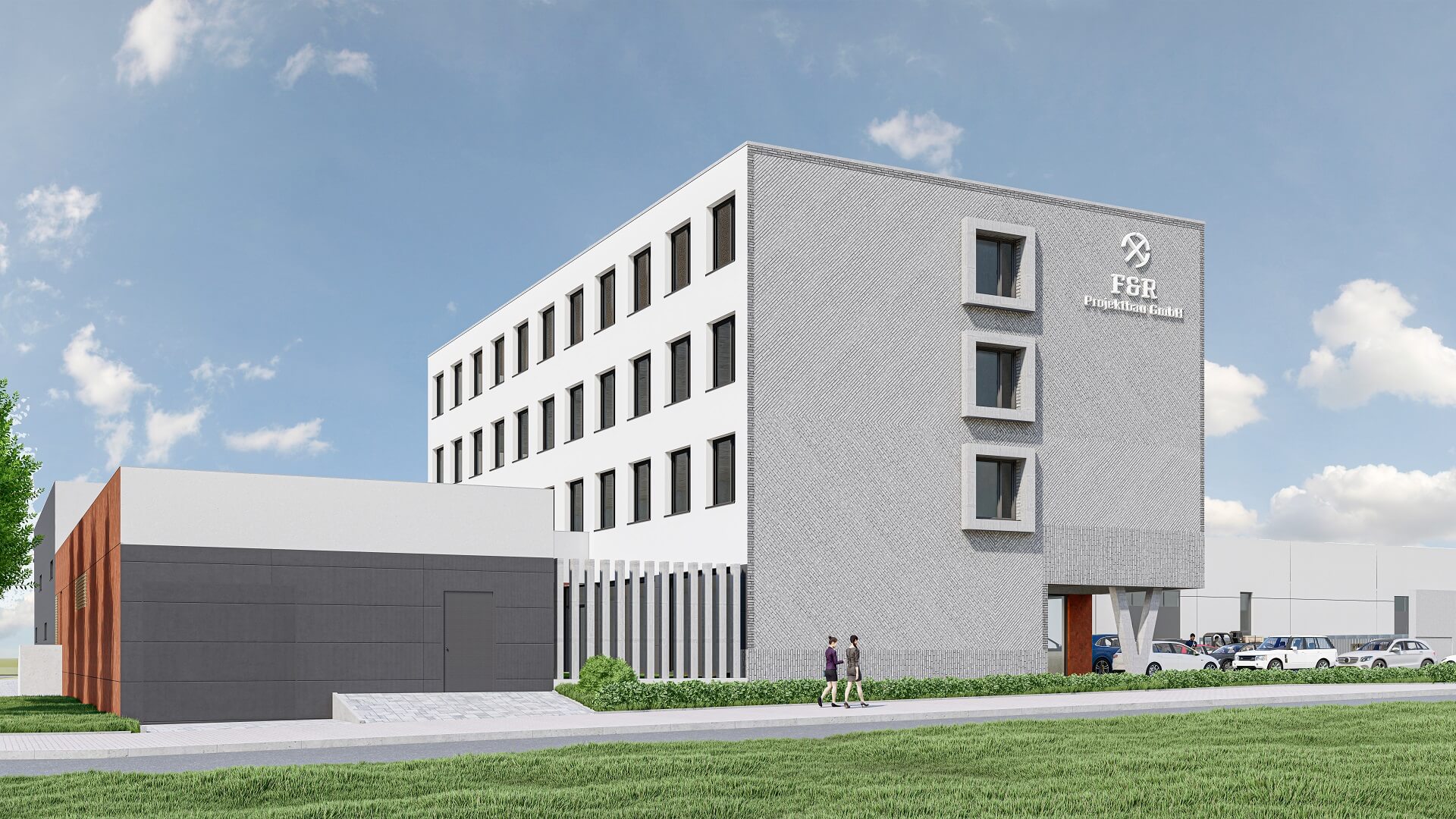 Neubau des Firmensitzes der F&R Projektbau GmbH und Riedl Bau GmbH Neubau des Firmensitzes der F&R Projektbau GmbH und Riedl Bau GmbH